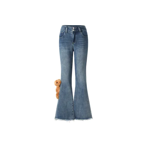 NOISY TEDDY Blue Women's Jeans NOISY TEDDY Синий Женские Джинсы