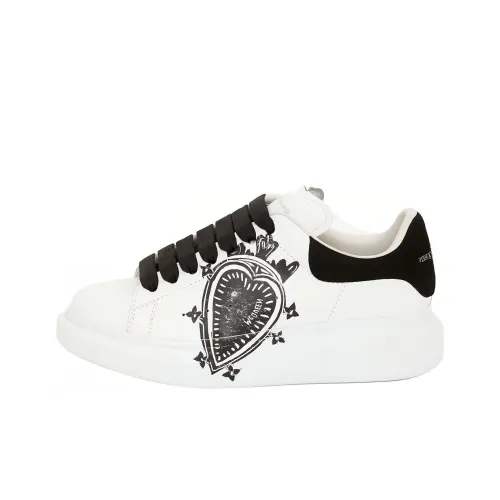 Alexander McQueen OVERSIZED Низкий Топ Стильные Скейтбординги Женские Белый Черный