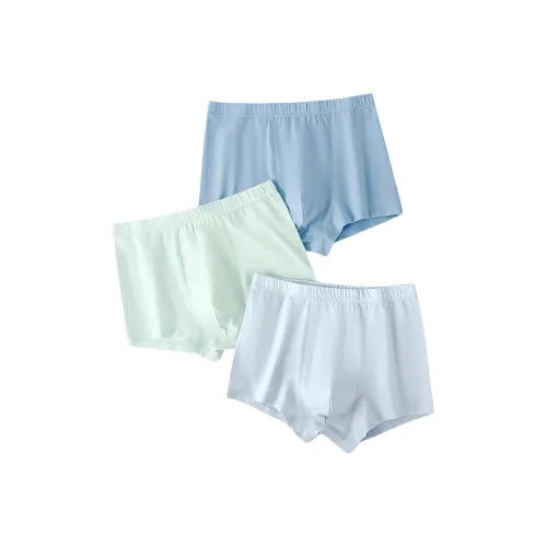 Euv Четырехстороннее Нижнее белье 3 упаковки Универсальное Однотонное Подростки