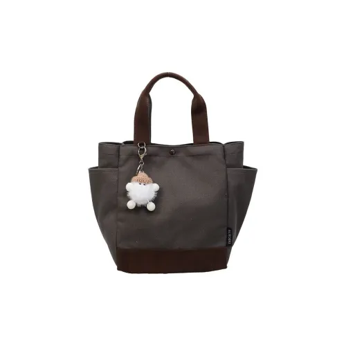 RKM Холст Сумка Стандартная Женская Темный Чай Хаки Серо-Бежевый