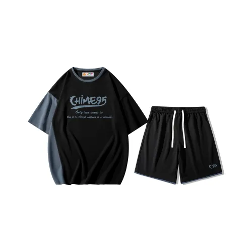 Struggle Vintage95 Повседневная Спортивная Одежда Унисекс Черный Синий Пэчворк