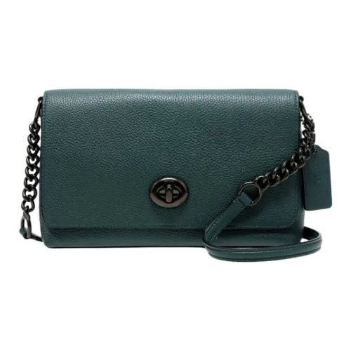 COACH Crosstown Кожа Сумка на плечо Средняя Женская Павлин Синий