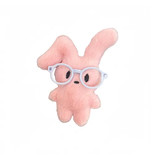 LOGISTAR Винтаж Стекло Кролик Плюшевый Брелок 12 см Рекомендуемая высота