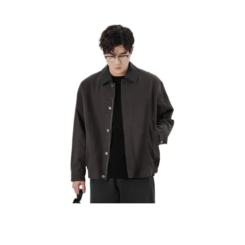 ERBAXIANSHENG Темно-серый унисекс куртки