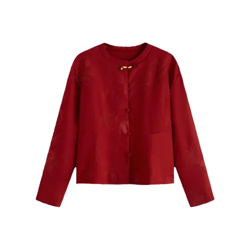 LUYOUYE Настоящий красный Женский Куртки