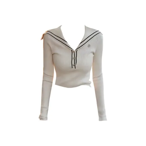 GEZITAI Экрю Женская Трикотажная