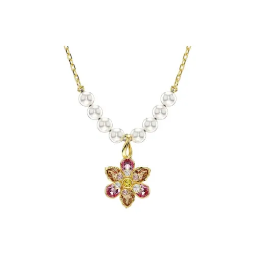 Swarovski Idyllia Искусственный кристалл Ожерелья Женские Золото