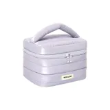 Сумка для макияжа с отсекающим крышкой, фиолетового цвета