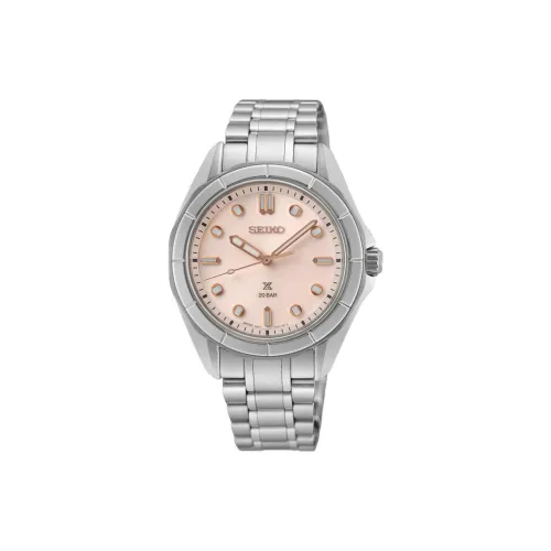 SEIKO Prospe Кварцевый механизм нержавеющая сталь ремешок часы 34 мм женские розовый циферблат