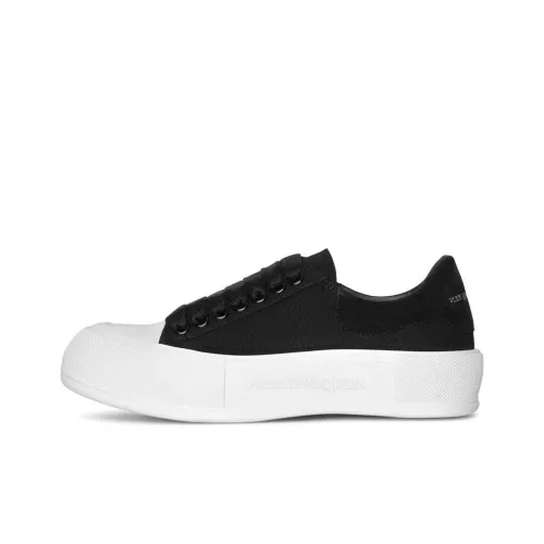 Alexander McQueen Deck Low Топ Стильные Скейтбординги Женские Черный Белый