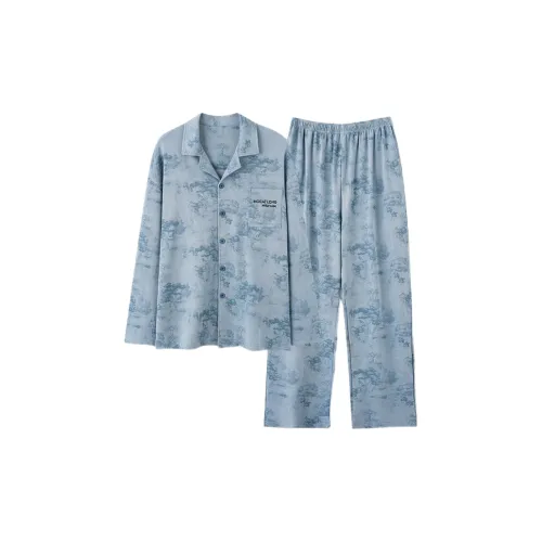 Beerus Картина тушью Синий Мужской Пижамные комплекты