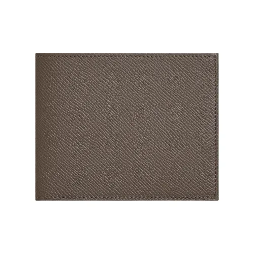 HERMES Citizen Twill Epsom Телячья кожа Держатель для карт Мужской Асфальт Серый Платиновый Серый PANTONE Серый