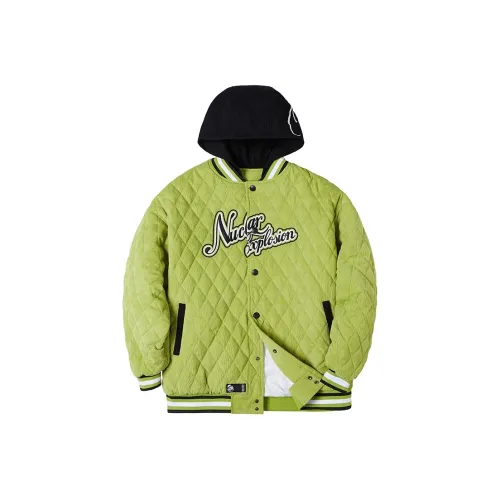 NUCLEAR EXPLOSION Вышивка С капюшоном Бейсбольная куртка Мужская