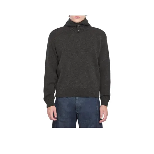 Lemaire Deep Итальянский Эспрессо Коричневый Мужские Свитеры