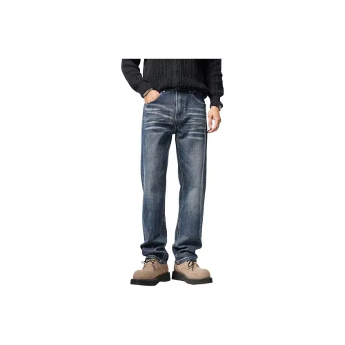 NRXX Темно-синий Унисекс Джинсы