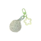 Зеленый плюшевый шар с украшением в форме горошка