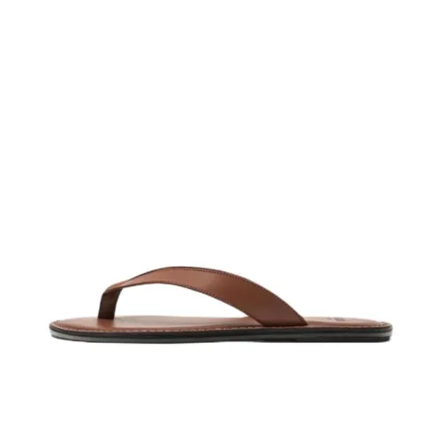 ZARA Резиновая подошва устойчивая к истиранию шлепанцы мужские коричневые