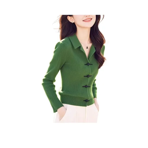 HAPG Зеленый Трикотаж Женский Трикотаж