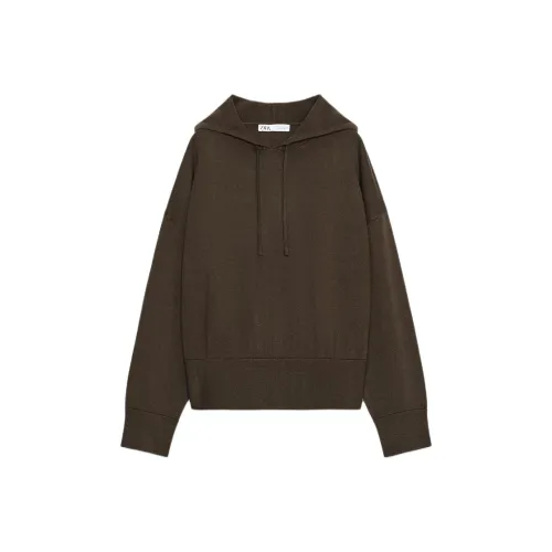 ZARA Коричневый Женский Свитшот