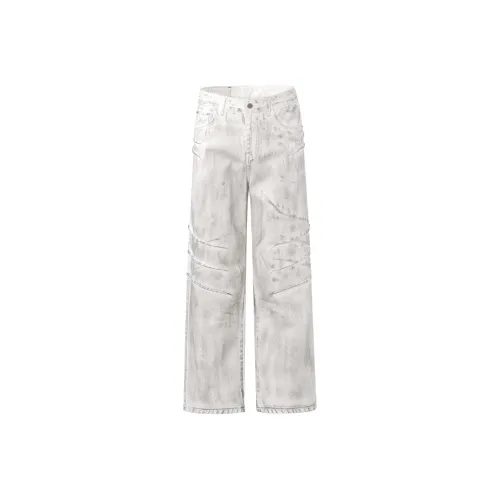 FORCEPULR Белый Унисекс Джинсы