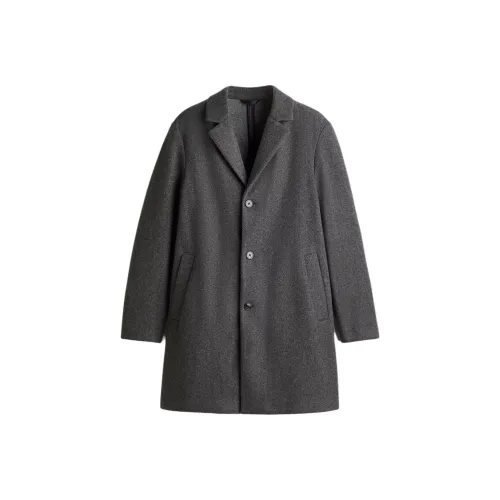 H M Gray Men's Coat H M Серый Мужской Пальто