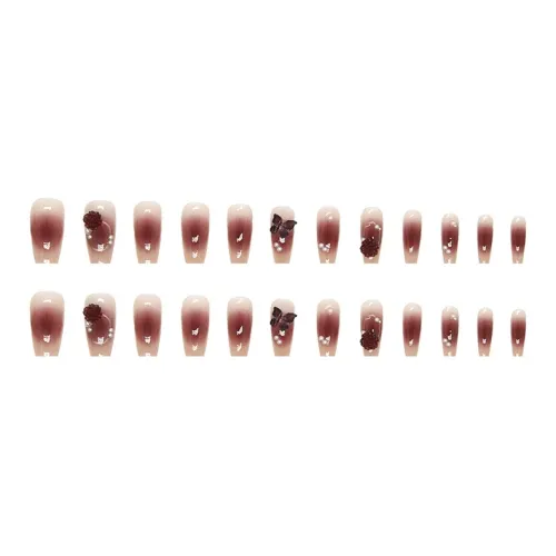 ZHENYUE Z605 Коралловый Молочный кофейный Клей Тип False Nail MID Длина Красный Румяна Стойкий