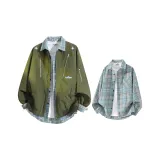 Армейский зеленый + синий клетчатый