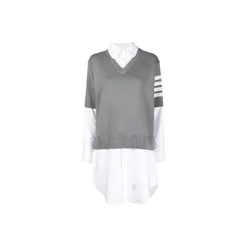 THOM BROWNE· Длинное платье с длинными рукавами женское