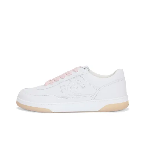 CHANEL Низкие кроссовки для скейтбординга Женские Белые Розовые