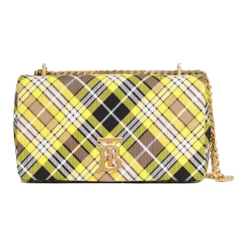 Burberry Хлопок с Овечьей Кожей Сумка через плечо Сумка на плечо Маленькая Женская Желтая
