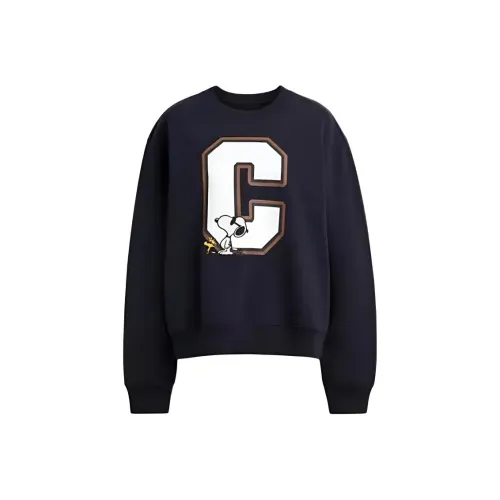 COACH X PEANUTS SS25 Свитшот Женский Морской Синий