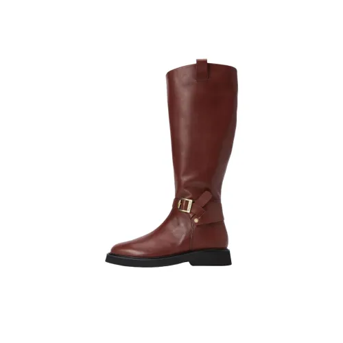 BARBOUR Theodora Knee-High Boots Женские Красный Коричневый