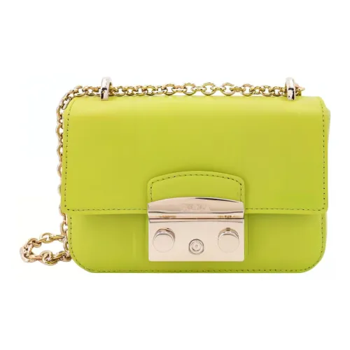 Furla Metropolis Collection Телячья кожа Сумка через плечо Мини Женская Зеленая