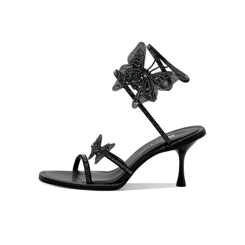 Hoov Высокие каблуки Обсидиан Черный 7,5 см Женские