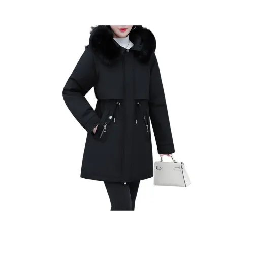 The Temptation Of The Muse Меховой воротник С капюшоном PARKA Пальто Женские