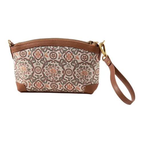 Shanghai Story Тутовый шелк Одно плечо Через плечо Клатч Женские Мокко Дымчато-серый Жадеит Зеленый