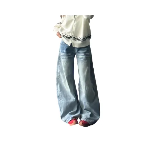Menglaini Светло-Синие Женские Джинсы