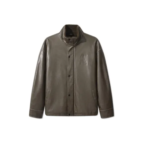 Cabbeen Кофейный Овечья шерсть Подкладка Мужская куртка