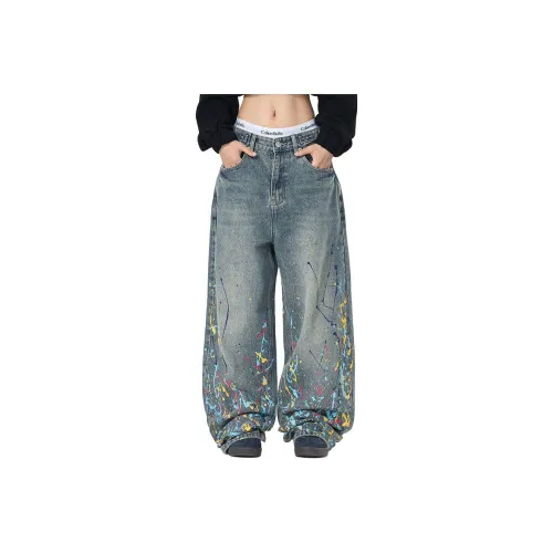 NRXX Blue Unisex Jeans NRXX Синий Унисекс Джинсы