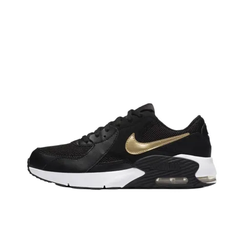 Nike Air Max Excee Low Топ Детские беговые кроссовки Черный золотой Подростки