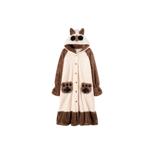 MIMOSA CHUR Бобовый Пюре Без подкладки Халат Женские Банные халаты