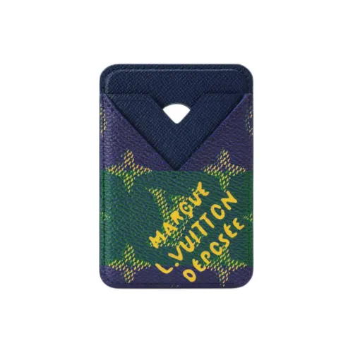 LOUIS VUITTON Монограмма Heritage Покрытый холст Картхолдер Мужской Зеленый