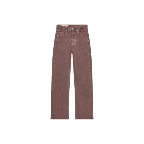 ZARA Trf Темно-красный цвет Женские джинсы