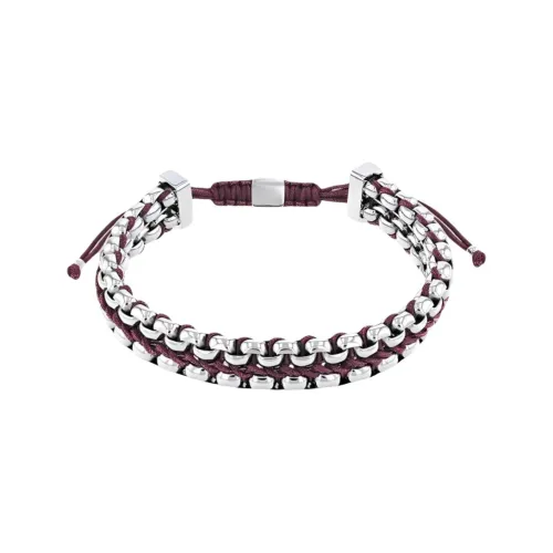 CALVIN KLEIN Rebel Collection Нейлон Браслеты Мужской Бордовый Красный Серебряный Dual Многоцветный