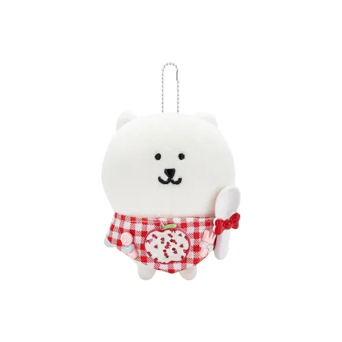 Дружба Смешной Медведь Костюм Красный Квадрат Маленький Ложка Плюшевый Брелок 10 см Высота