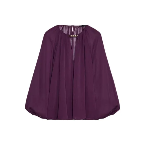 ZARA Deep баклажаново-фиолетовые женские рубашки