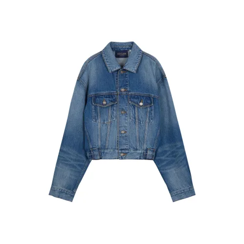 KEIGAN Y*SL Журнал Морозно-голубой Япония Okayama Импортный Оригинальный Фабрика Женские Джинсовые куртки