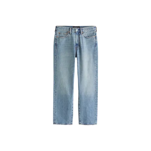 Abercrombie＆Fitch Светло-синие мужские джинсы