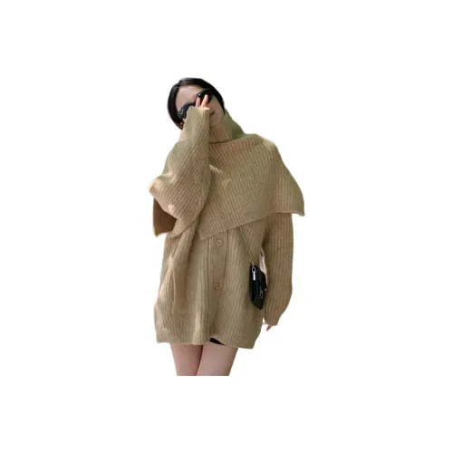 ZVJH Абрикос Женский Трикотаж