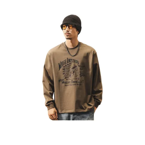 JIELEINUO Темный кофейный Мужские Футболки